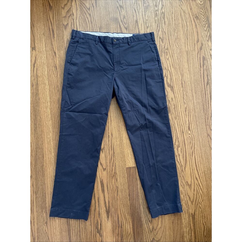 Polo Ralph Lauren Men’s Stretch Straight Fit Chino Pants Navy Blue 40x32 Casual